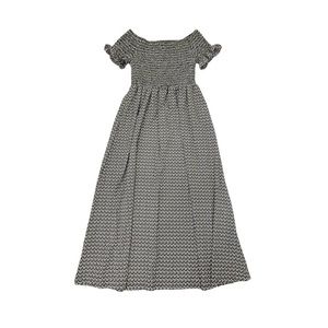 SHEIN Floral Shirred Flounce Sleeve Maxi Dress